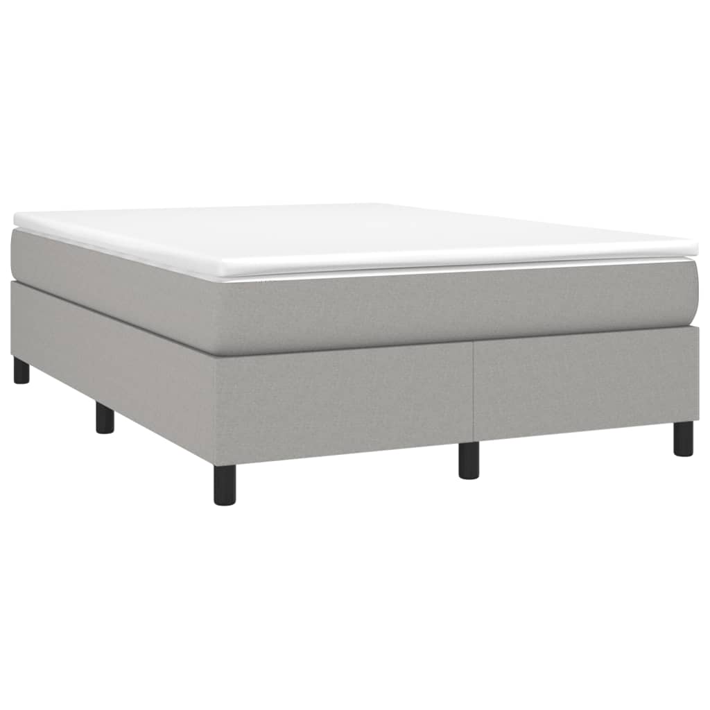 vidaXL Cadru de pat fără saltea, gri deschis, 140x190 cm, textil