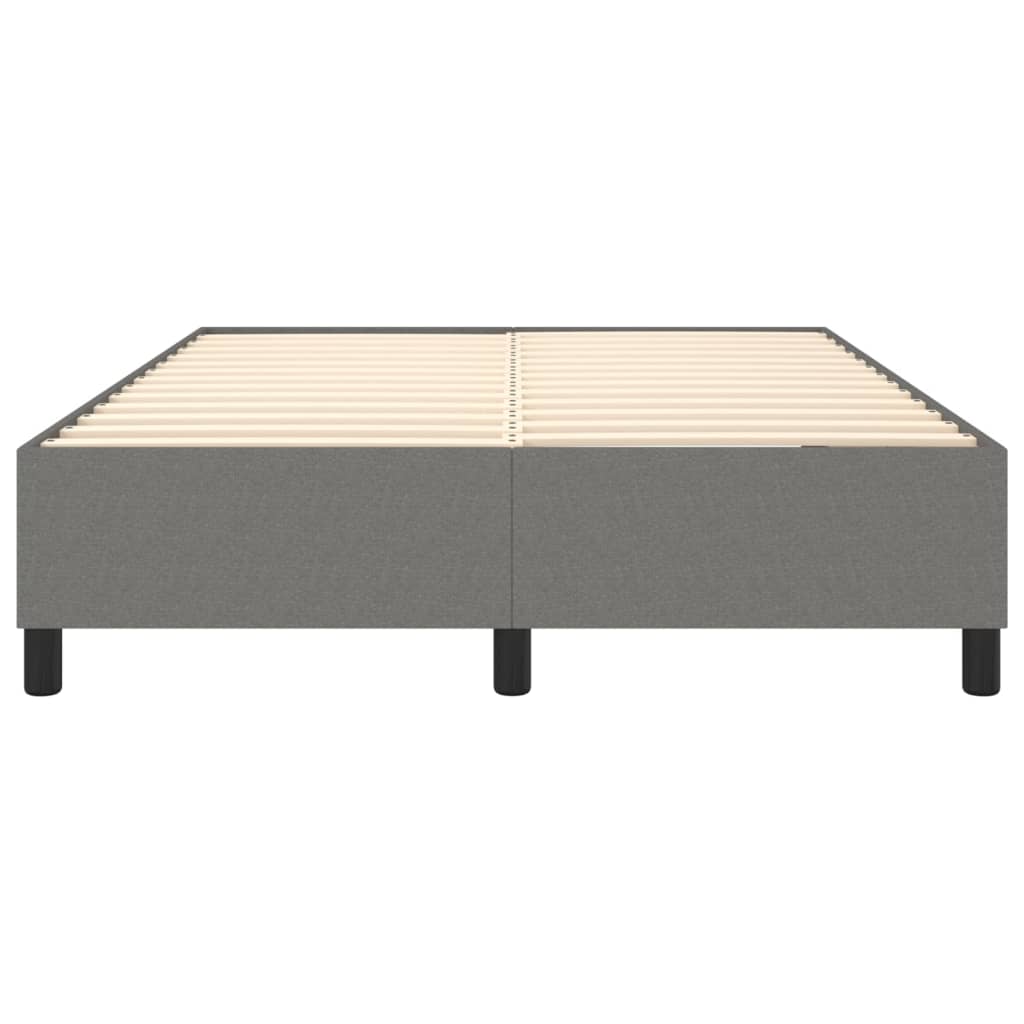 vidaXL Cadru de pat fără saltea, gri închis, 140x190 cm, textil
