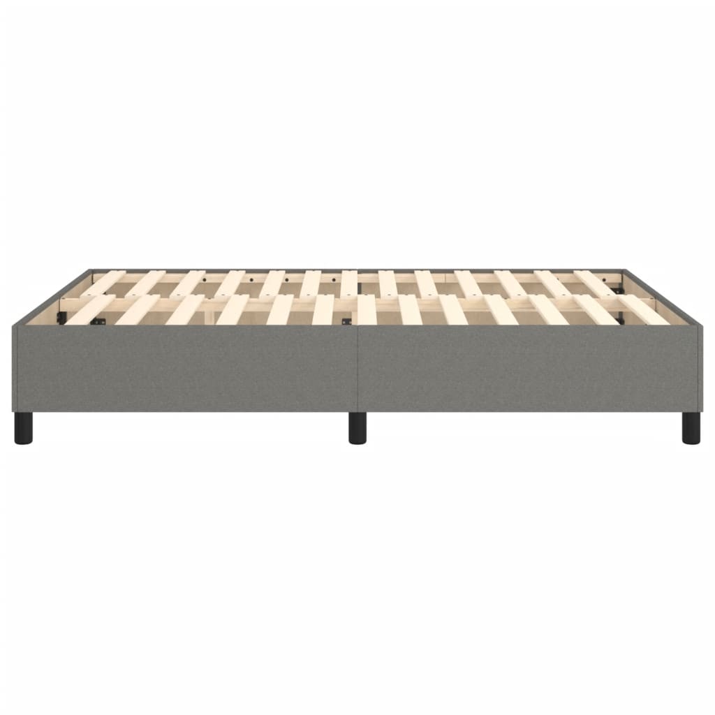 vidaXL Cadru de pat fără saltea, gri închis, 140x190 cm, textil