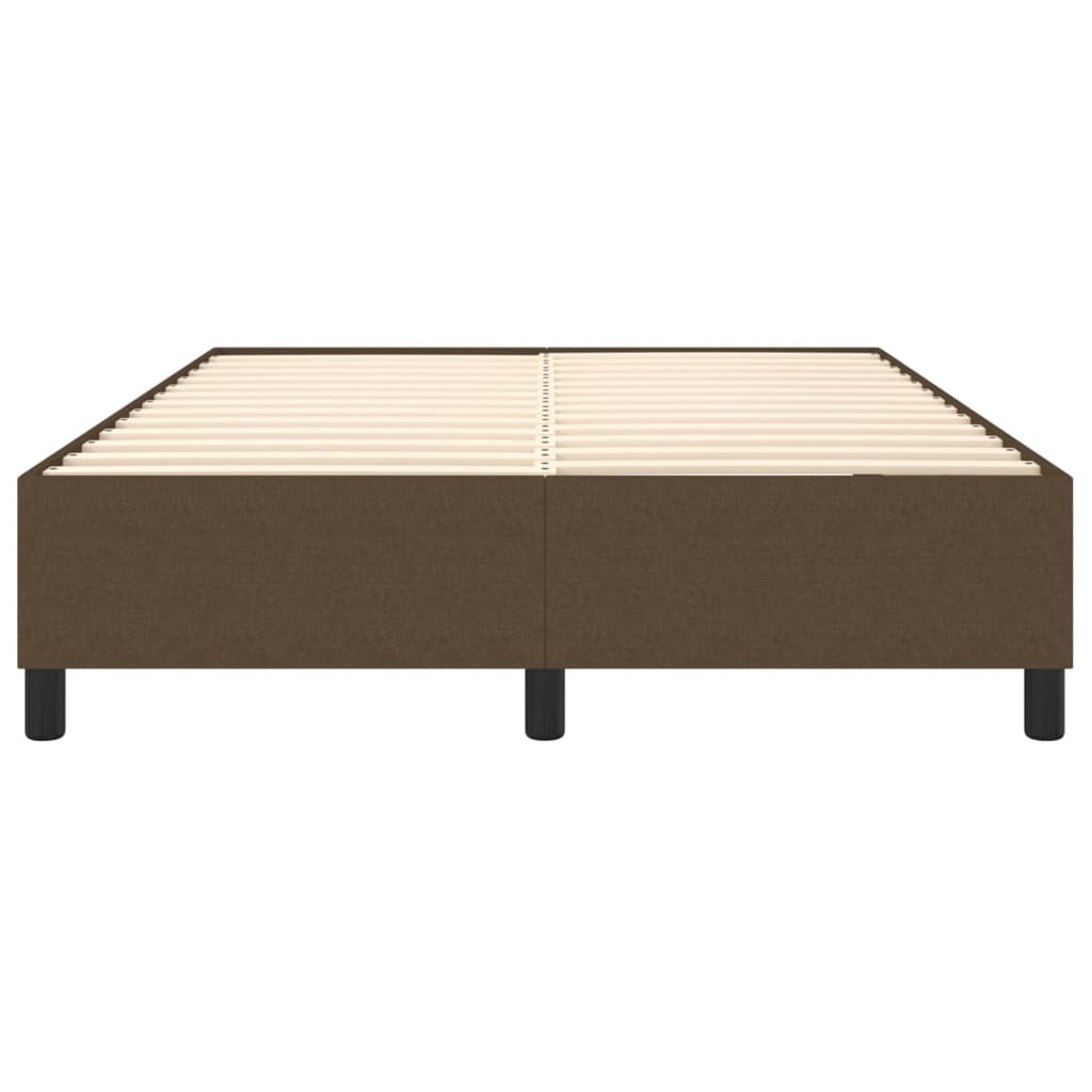 vidaXL Cadru de pat fără saltea, maro închis, 140x200 cm, textil vidaXL Cadru de pat fără saltea, maro închis, 140x200 cm, textil