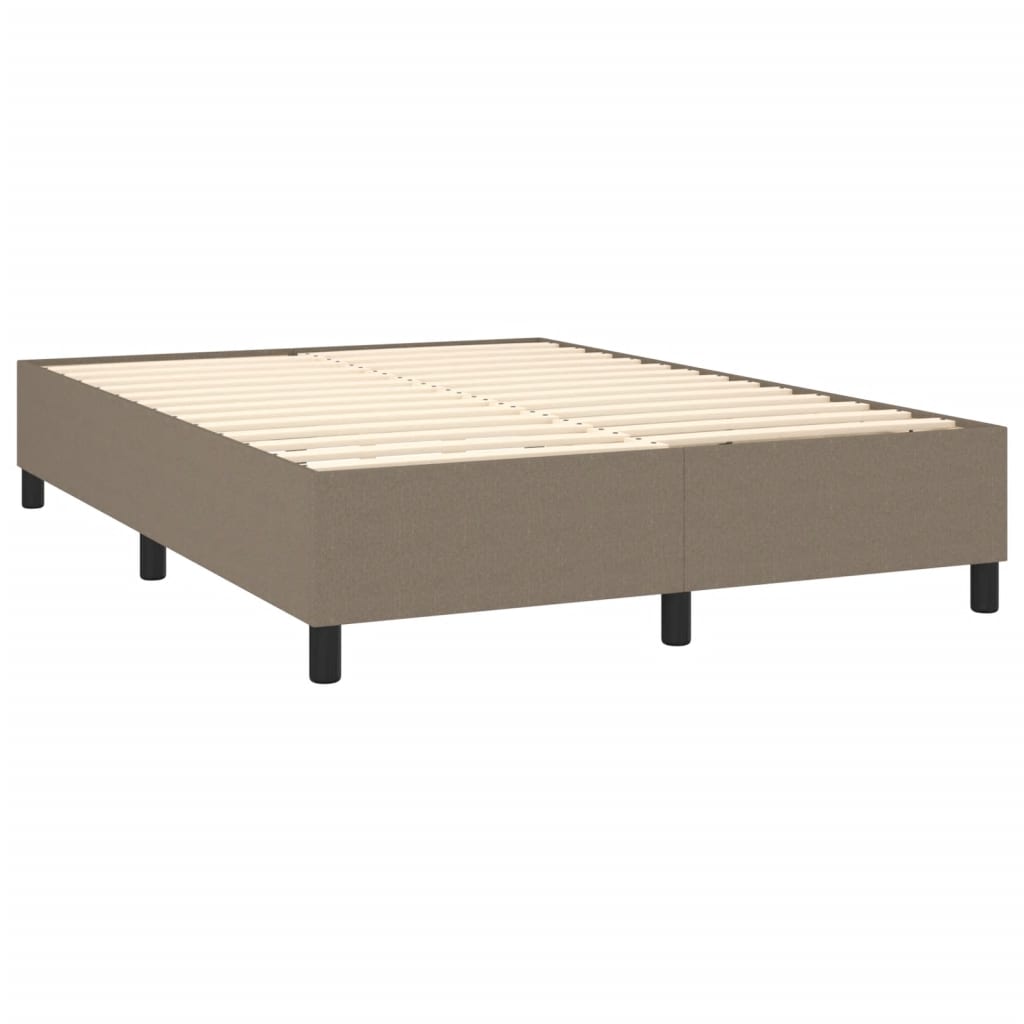 vidaXL Cadru de pat fără saltea, gri taupe, 140x190 cm, textil vidaXL Cadru de pat fără saltea, gri taupe, 140x190 cm, textil