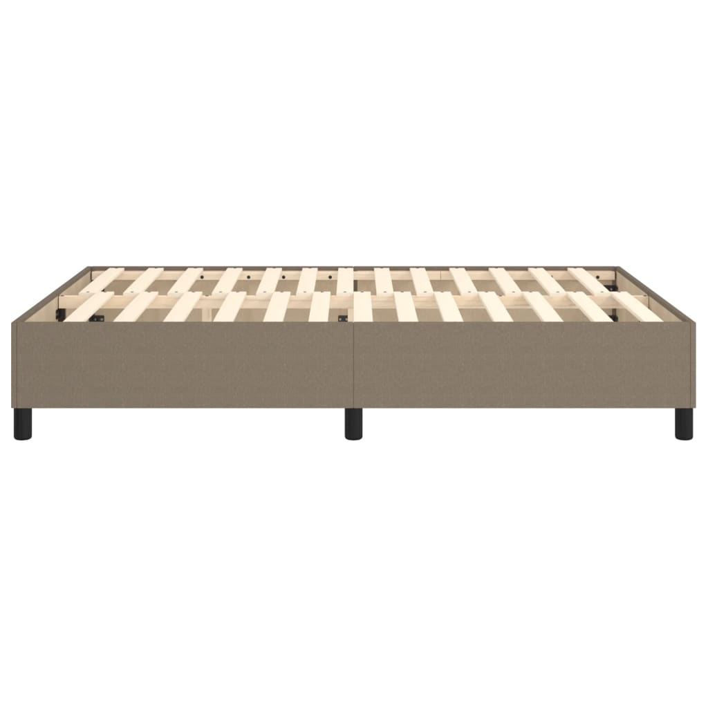 vidaXL Cadru de pat fără saltea, gri taupe, 140x190 cm, textil vidaXL Cadru de pat fără saltea, gri taupe, 140x190 cm, textil