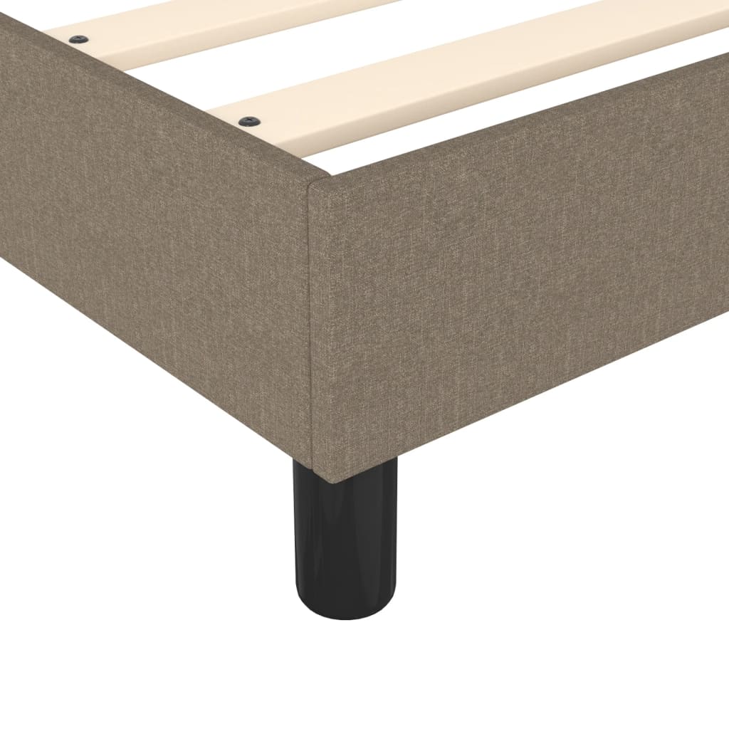 vidaXL Cadru de pat fără saltea, gri taupe, 140x190 cm, textil vidaXL Cadru de pat fără saltea, gri taupe, 140x190 cm, textil