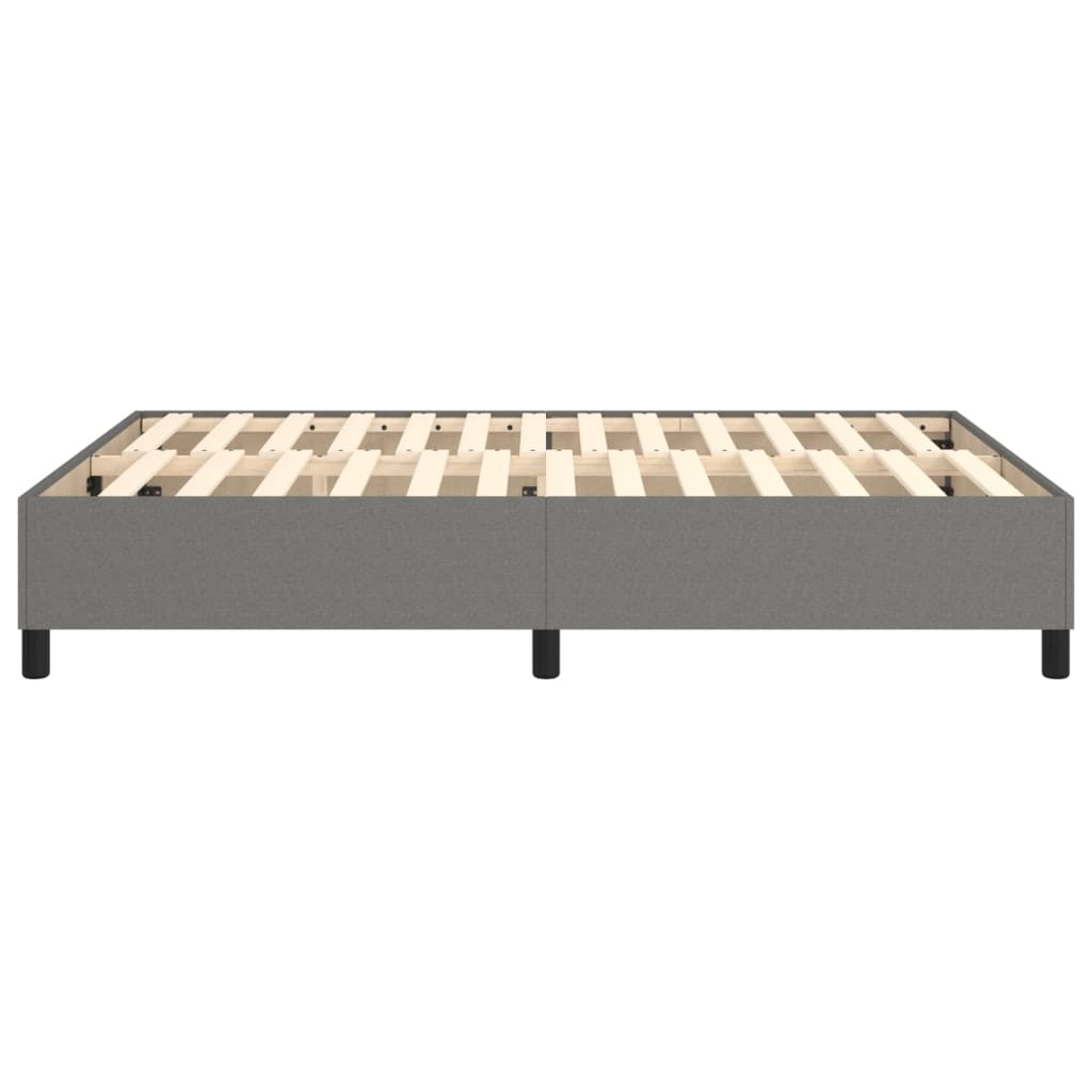 vidaXL Cadru de pat fără saltea, gri închis, 140x200 cm, textil