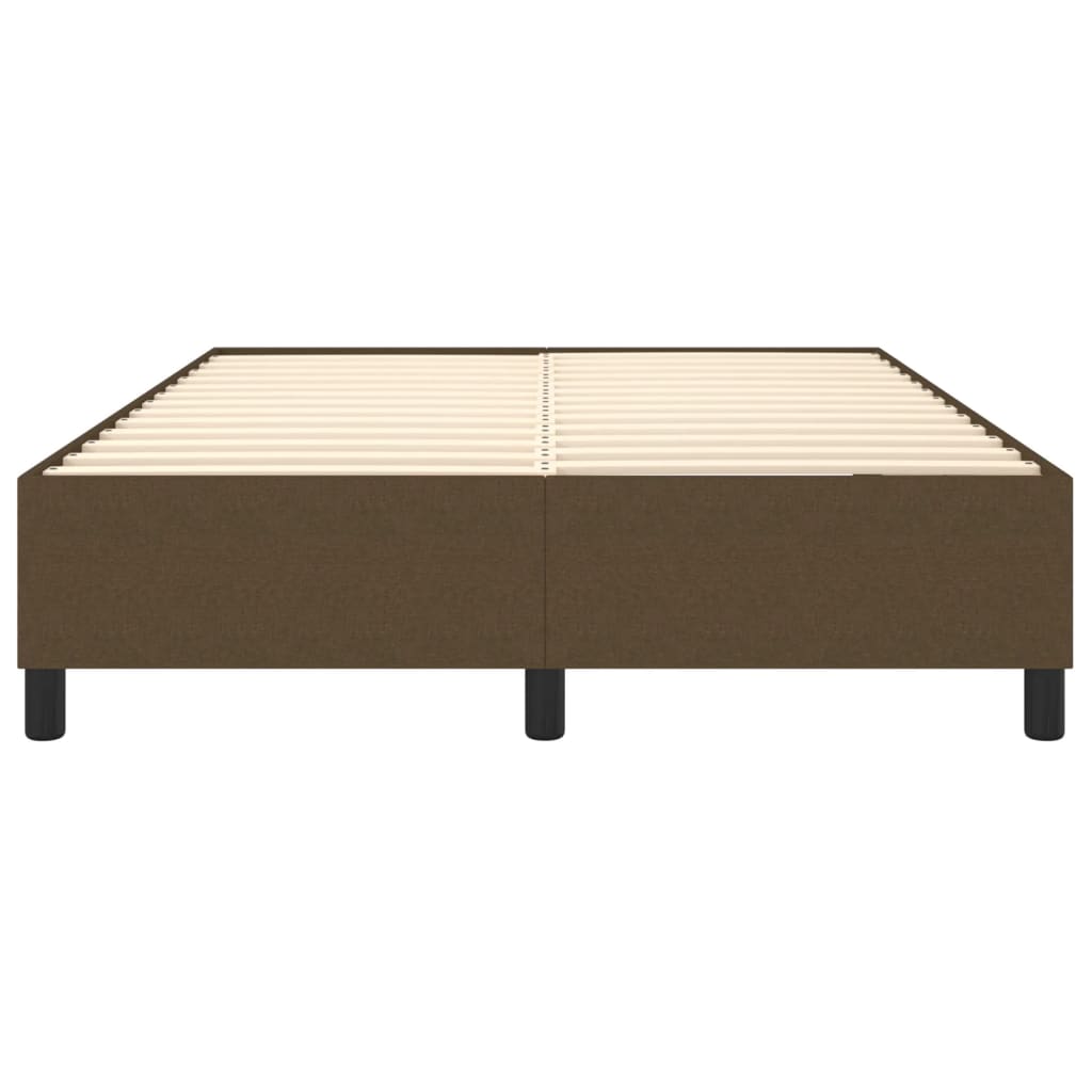 vidaXL Cadru de pat fără saltea, maro închis, 140x200 cm, textil vidaXL Cadru de pat fără saltea, maro închis, 140x200 cm, textil