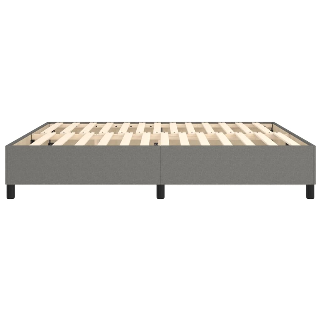 vidaXL Cadru de pat fără saltea, gri închis, 160x200 cm, textil