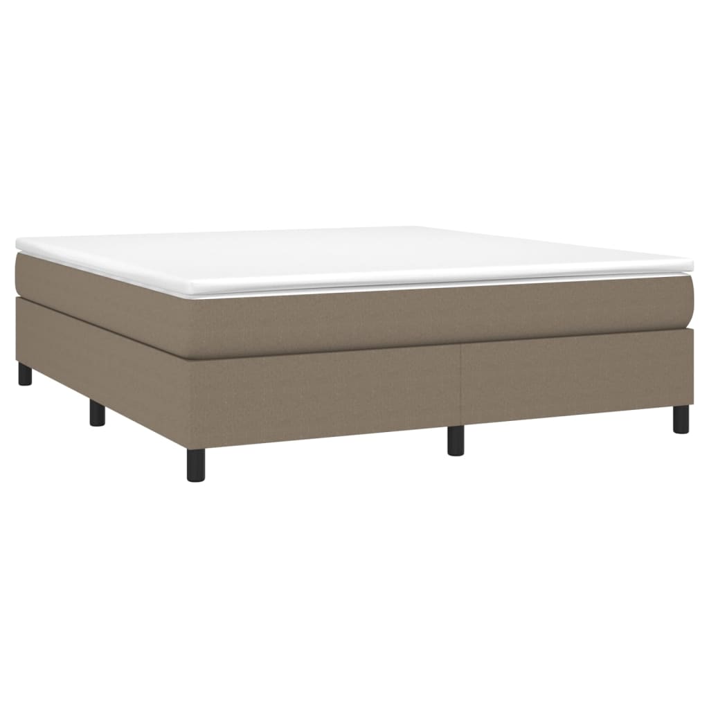 vidaXL Cadru de pat fără saltea, gri taupe, 160x200 cm, textil vidaXL Cadru de pat fără saltea, gri taupe, 160x200 cm, textil