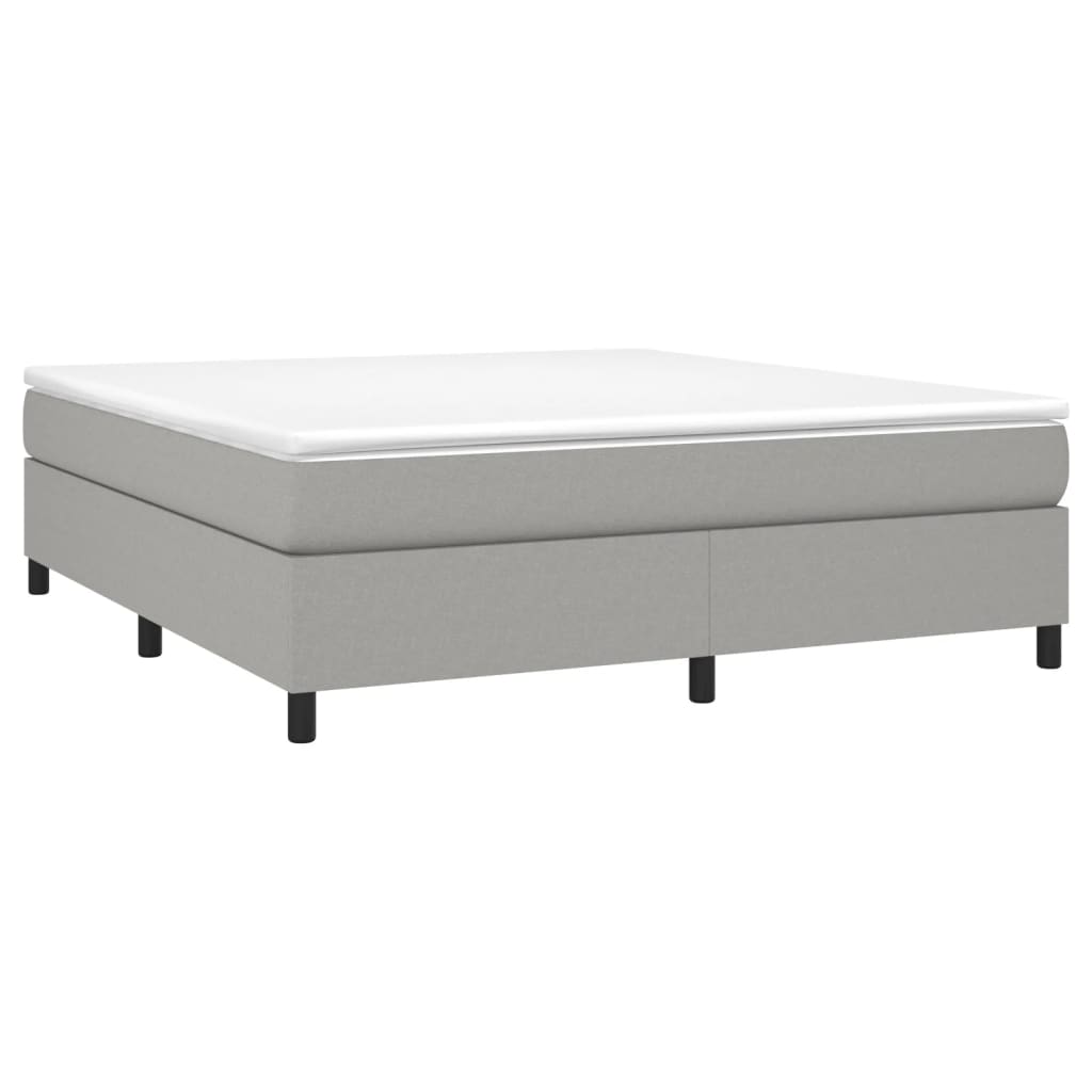 vidaXL Cadru de pat fără saltea, gri deschis, 180x200 cm, textil