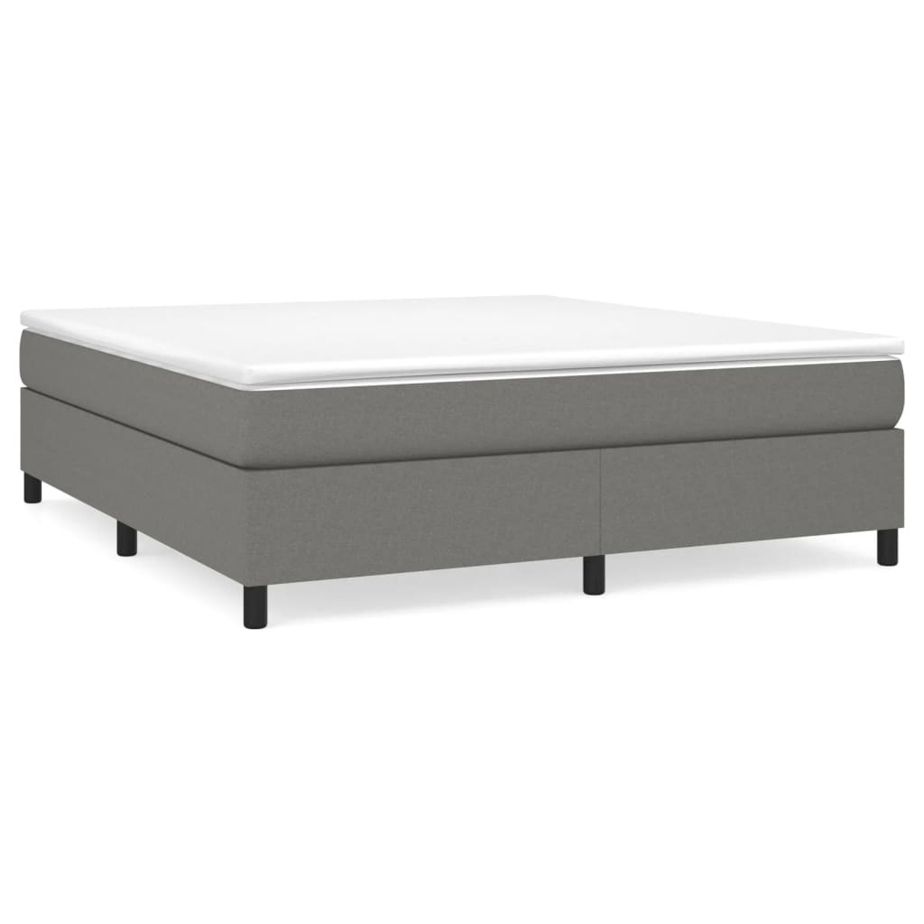 vidaXL Cadru de pat fără saltea, gri închis, 180x200 cm, textil