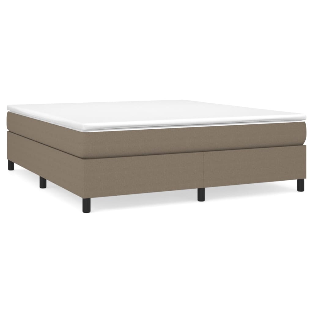 vidaXL Cadru de pat fără saltea, gri taupe, 180x200 cm, textil vidaXL Cadru de pat fără saltea, gri taupe, 180x200 cm, textil