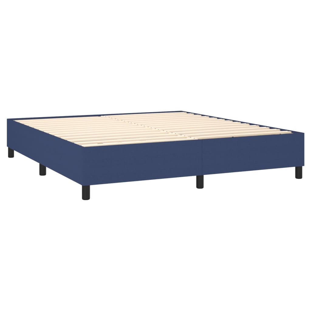 vidaXL Cadru de pat fără saltea, albastru, 180x200 cm, textil