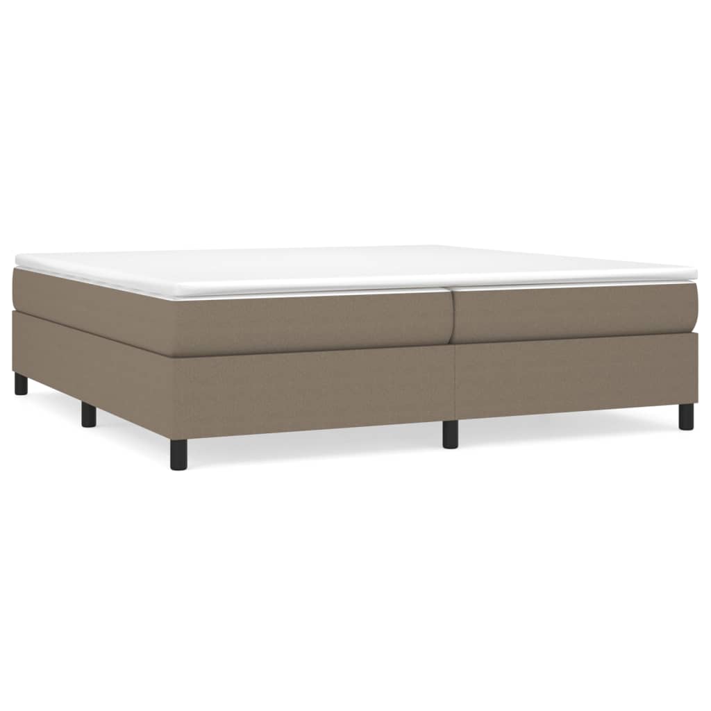 vidaXL Cadru de pat fără saltea, gri taupe, 200x200 cm, textil vidaXL Cadru de pat fără saltea, gri taupe, 200x200 cm, textil