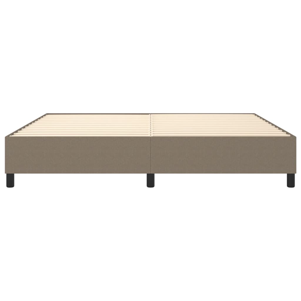 vidaXL Cadru de pat fără saltea, gri taupe, 200x200 cm, textil vidaXL Cadru de pat fără saltea, gri taupe, 200x200 cm, textil