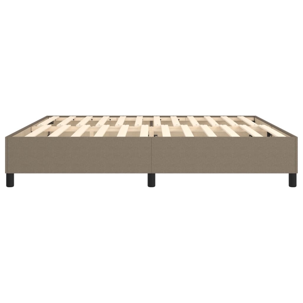 vidaXL Cadru de pat fără saltea, gri taupe, 200x200 cm, textil vidaXL Cadru de pat fără saltea, gri taupe, 200x200 cm, textil