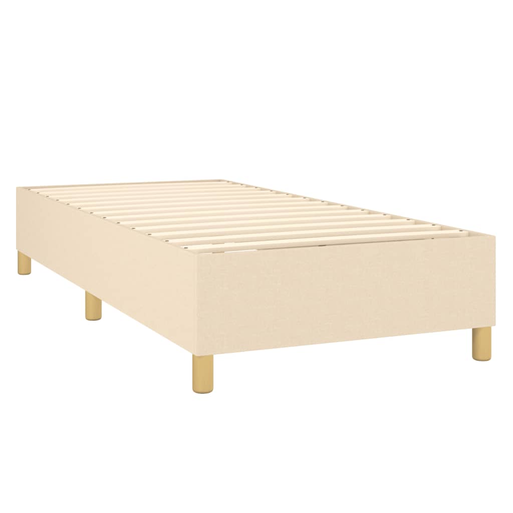 vidaXL Cadru de pat fără saltea cremă 80x200 cm țesătură