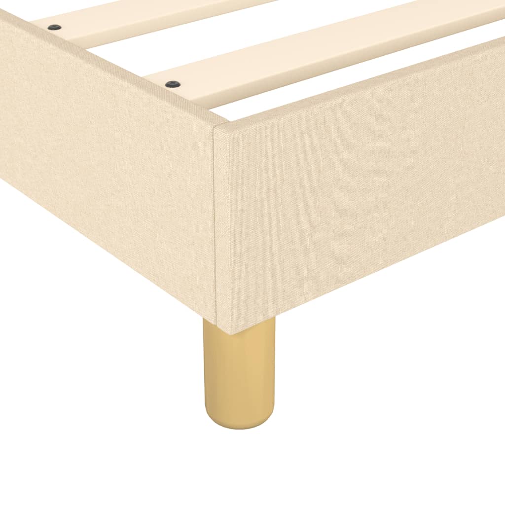 vidaXL Cadru de pat fără saltea cremă 80x200 cm țesătură