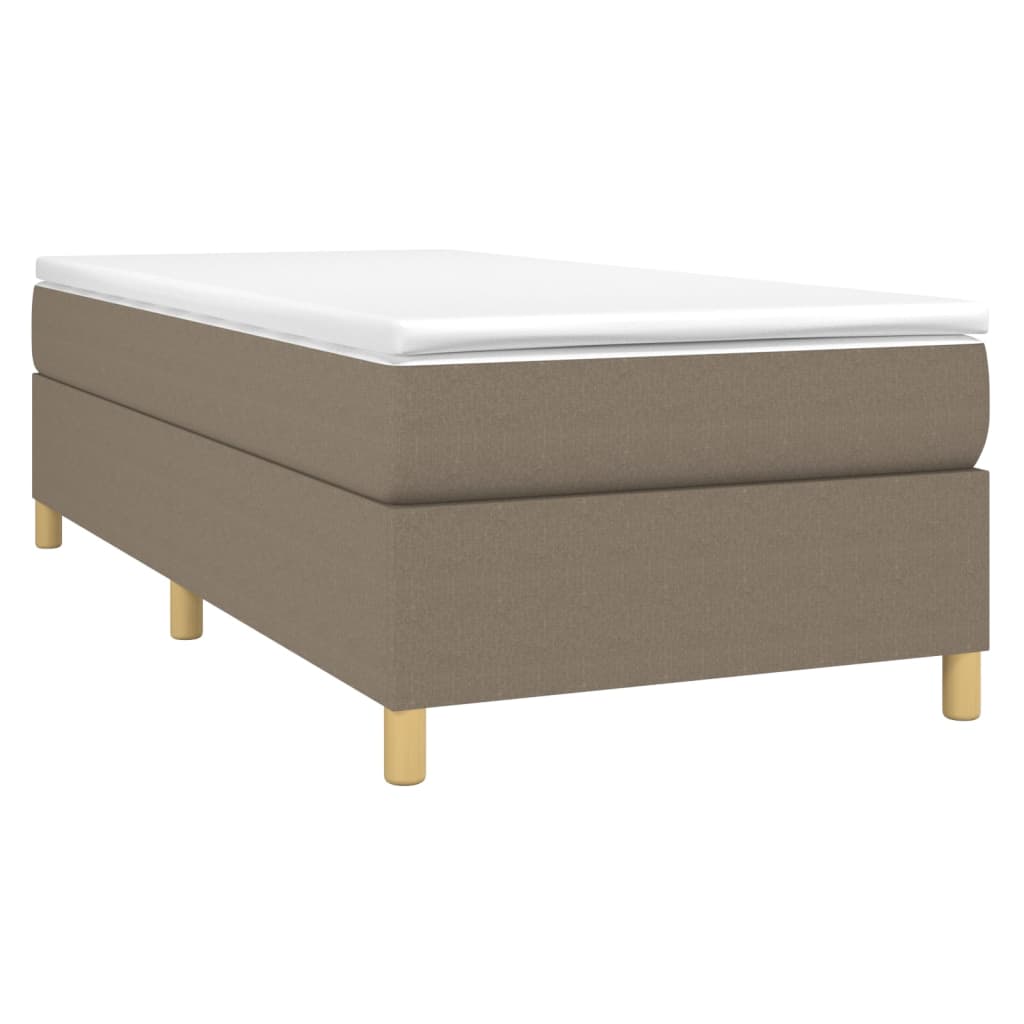 vidaXL Cadru de pat fără saltea Taupe 90x190 cm Stofa