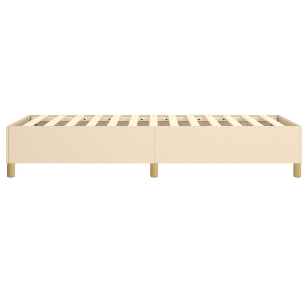 vidaXL Cadru de pat fără saltea cremă 90x190 cm țesătură