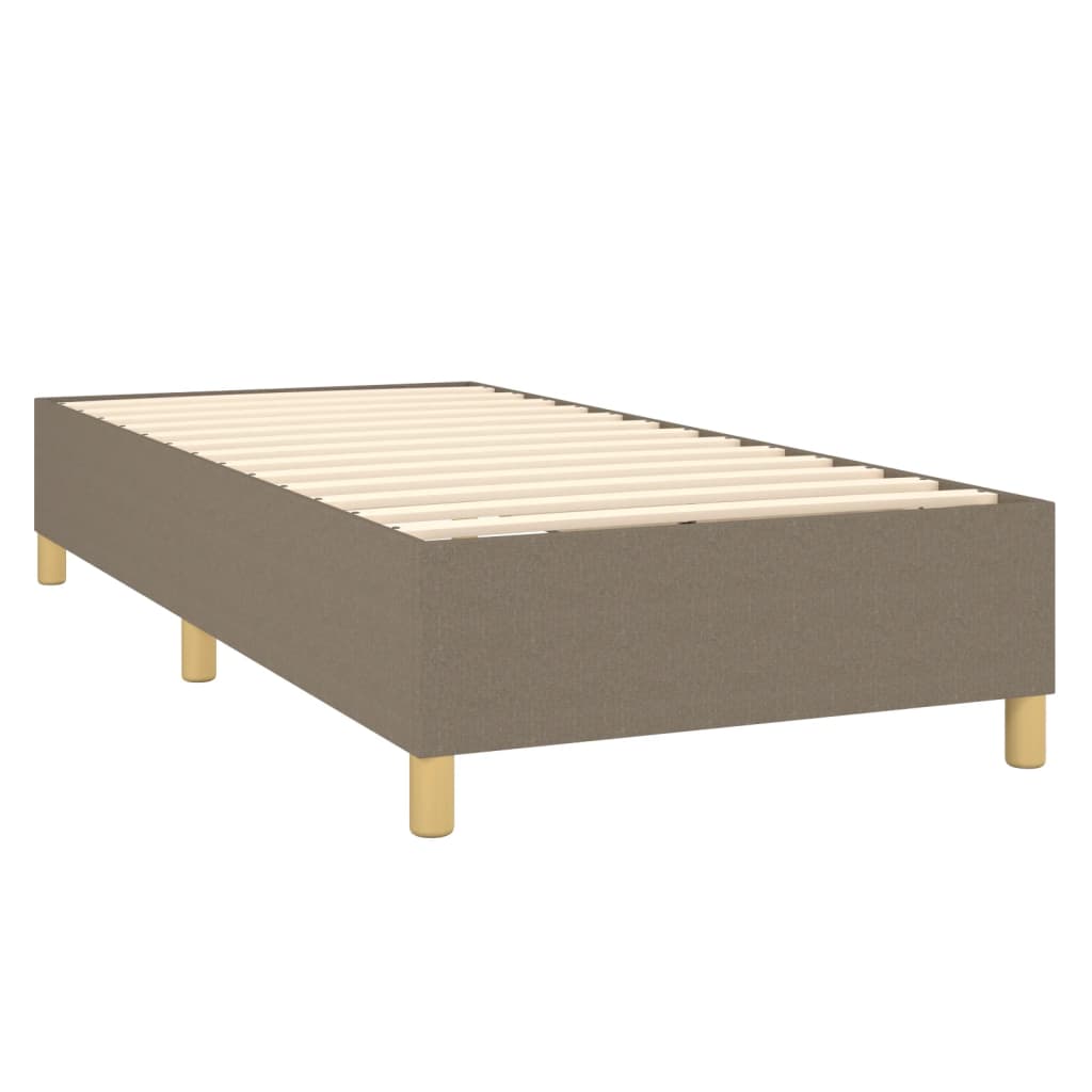 vidaXL Cadru de pat fără saltea Taupe 90x200 cm țesătură
