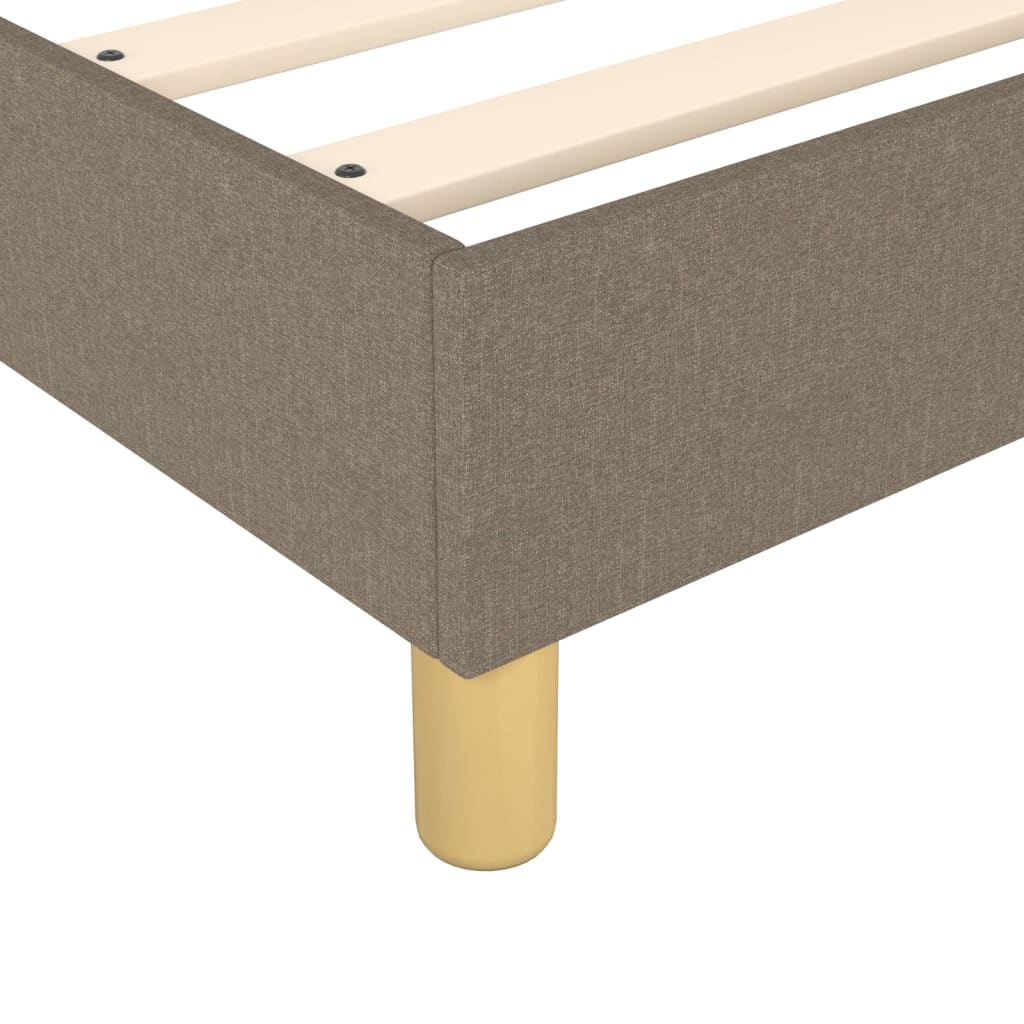 vidaXL Cadru de pat fără saltea Taupe 90x200 cm țesătură