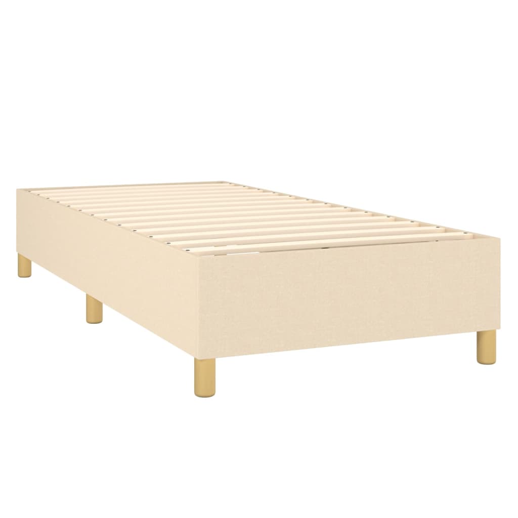 vidaXL Cadru de pat fără saltea cremă 90x200 cm țesătură