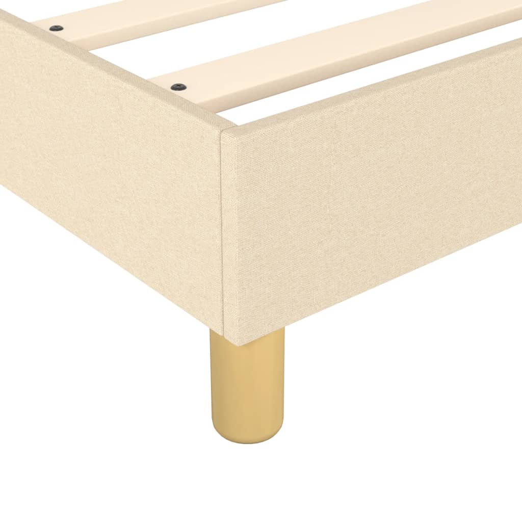 vidaXL Cadru de pat fără saltea cremă 90x200 cm țesătură