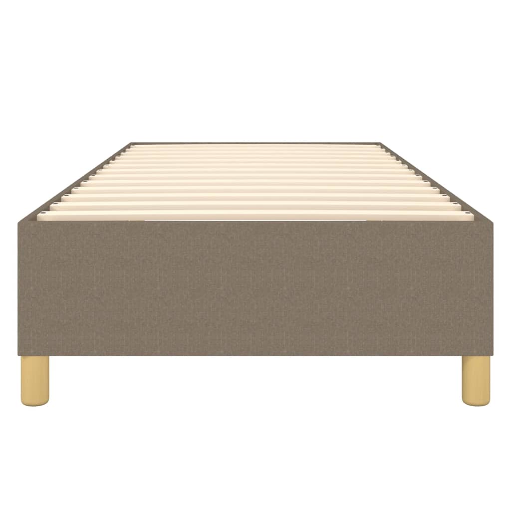 vidaXL Cadru de pat fără saltea, gri taupe, 100x200 cm, textil vidaXL Cadru de pat fără saltea, gri taupe, 100x200 cm, textil