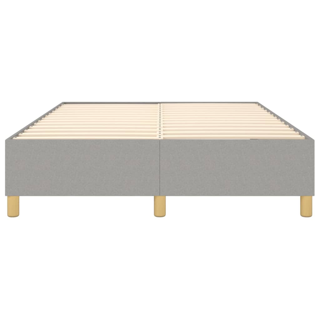 vidaXL Cadru de pat fără saltea, gri deschis, 140x190 cm, textil
