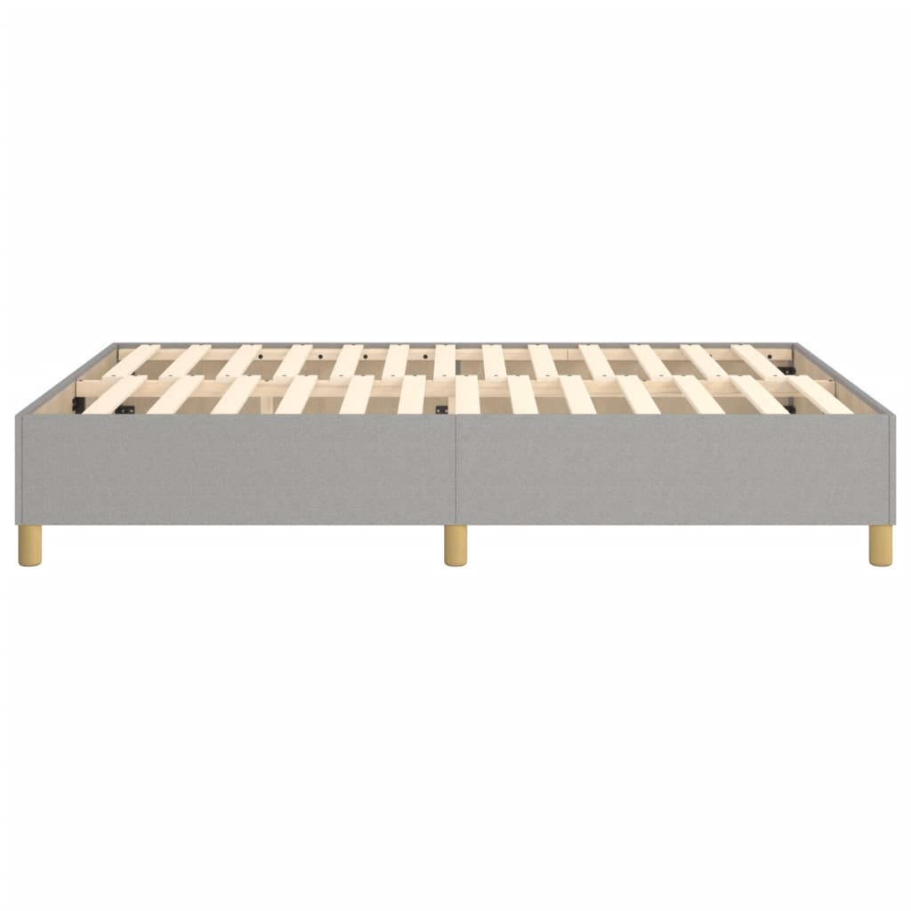 vidaXL Cadru de pat fără saltea, gri deschis, 140x190 cm, textil