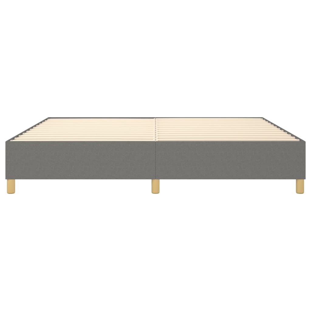 vidaXL Cadru de pat fără saltea, gri închis, 140x190 cm, textil