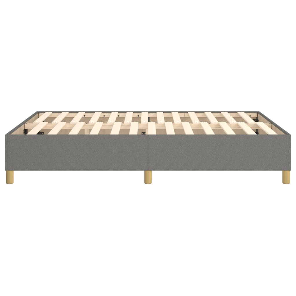 vidaXL Cadru de pat fără saltea, gri închis, 140x190 cm, textil