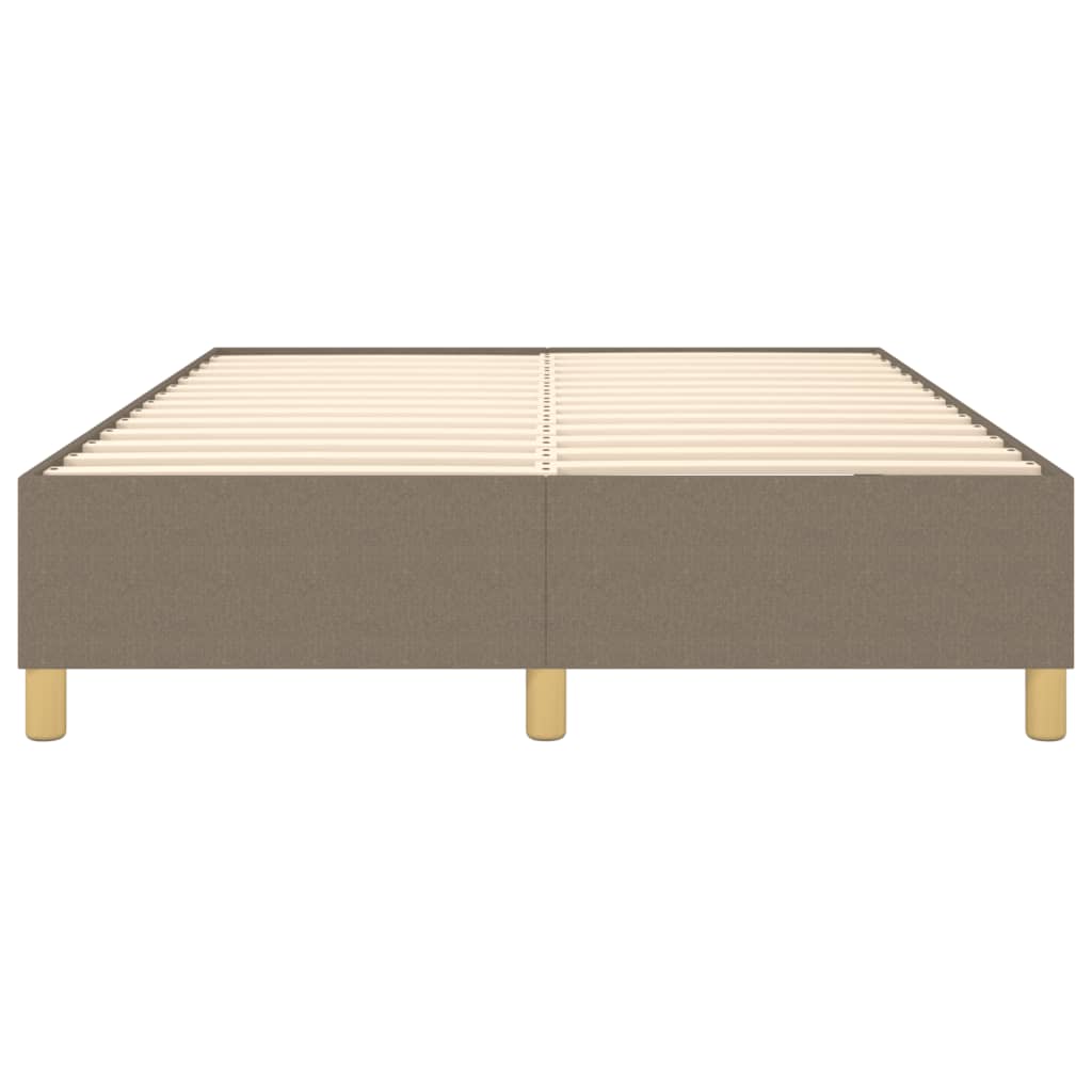 vidaXL Cadru de pat fără saltea, gri taupe, 140x190 cm, textil