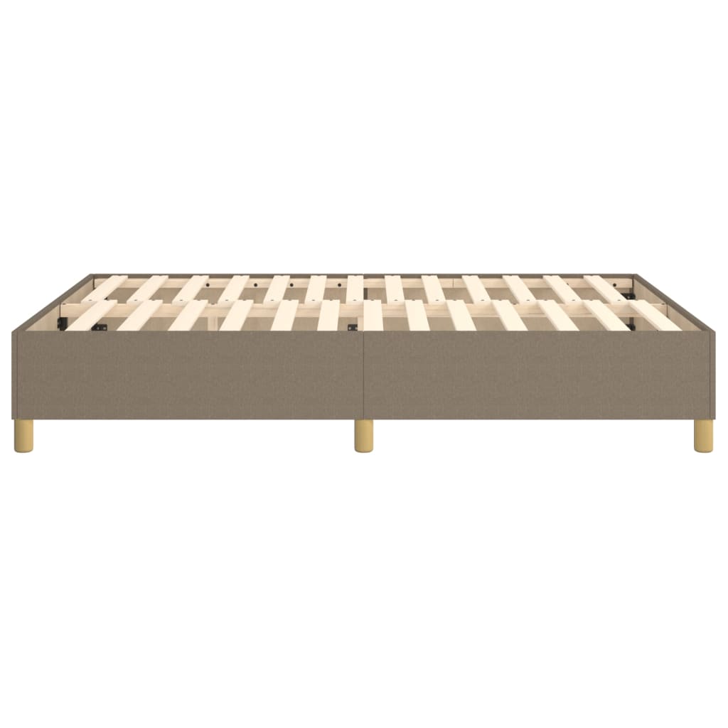 vidaXL Cadru de pat fără saltea, gri taupe, 140x190 cm, textil