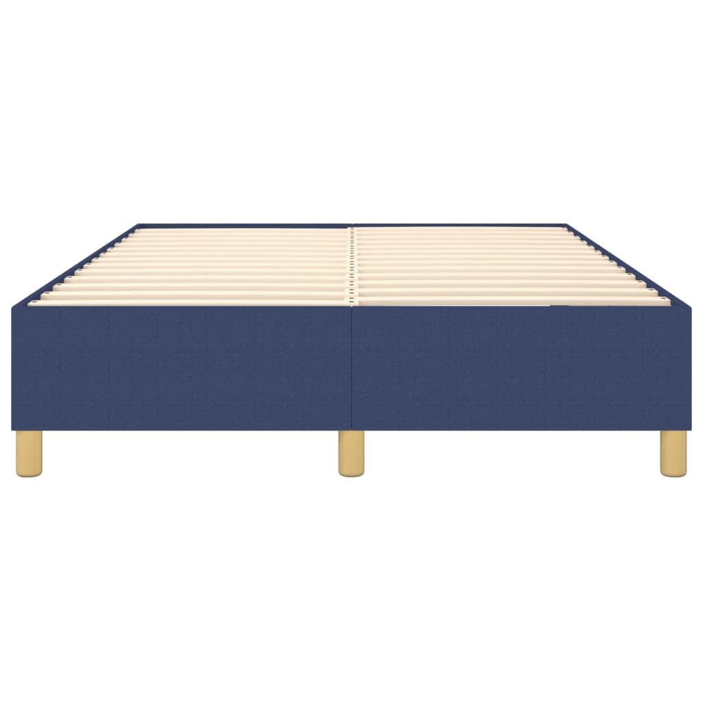 vidaXL Cadru de pat fără saltea, albastru, 140x190 cm, textil