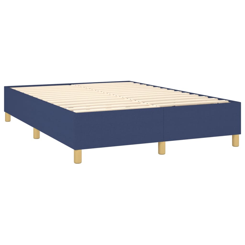 vidaXL Cadru de pat fără saltea, albastru, 140x200 cm, textil