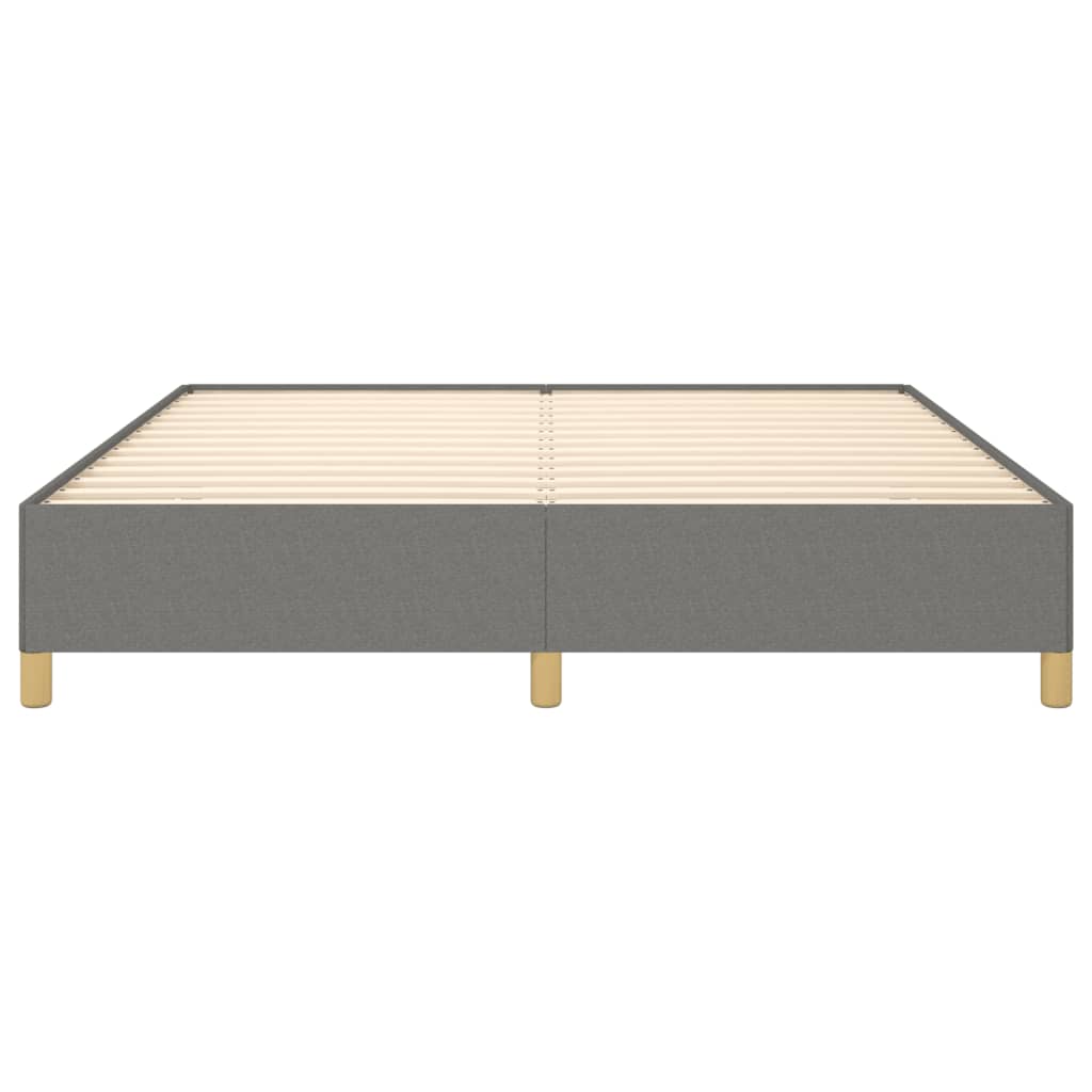 vidaXL Cadru de pat fără saltea, gri închis, 160x200 cm, textil