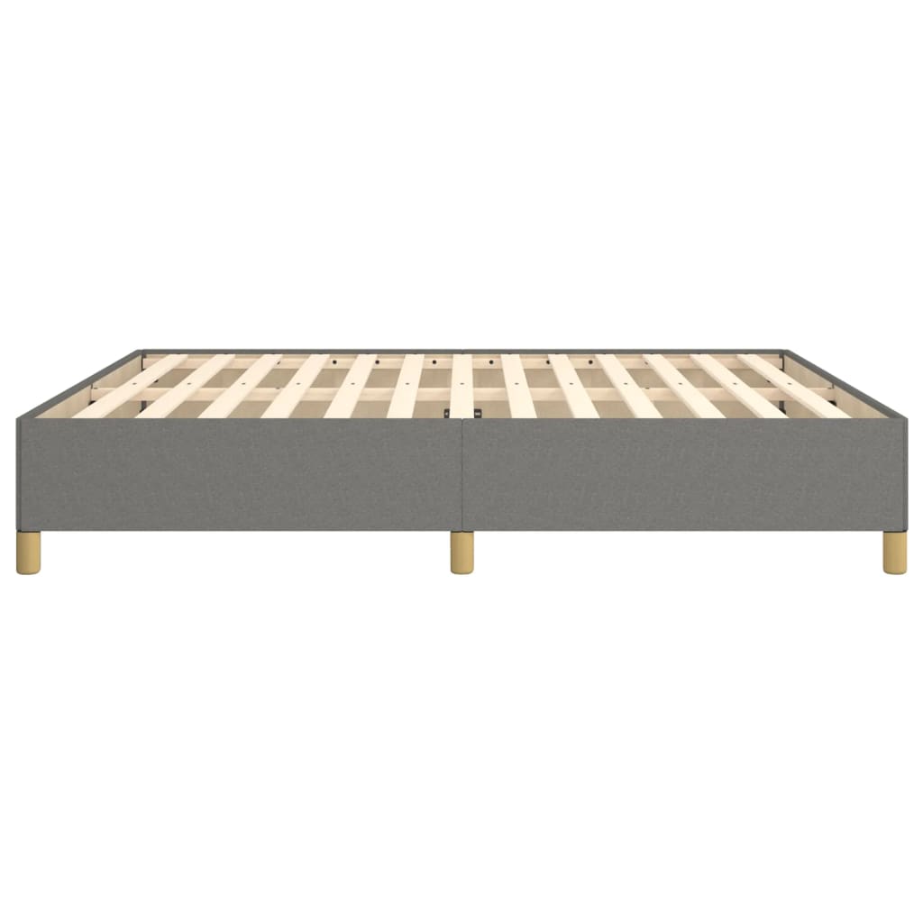 vidaXL Cadru de pat fără saltea, gri închis, 160x200 cm, textil