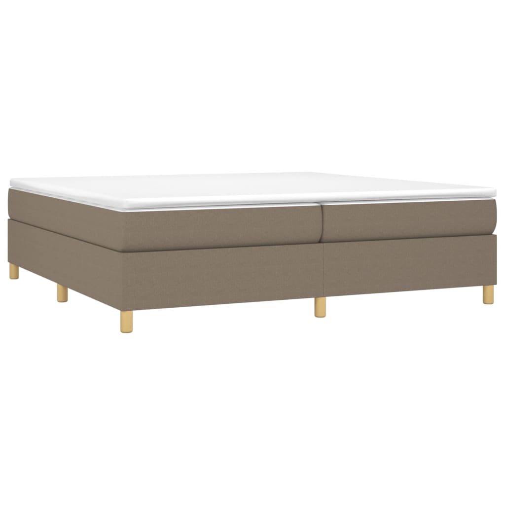 vidaXL Cadru de pat fără saltea, gri taupe, 200x200 cm, textil vidaXL Cadru de pat fără saltea, gri taupe, 200x200 cm, textil