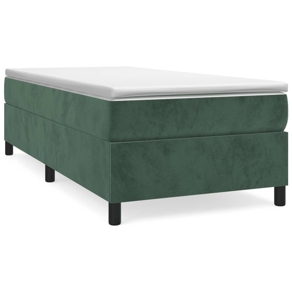 vidaXL Cadru de pat fără saltea, verde închis, 80x200 cm, catifea vidaXL Cadru de pat fără saltea, verde închis, 80x200 cm, catifea