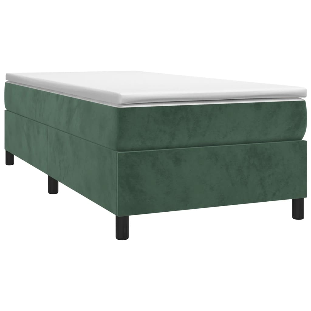 vidaXL Cadru de pat fără saltea, verde închis, 80x200 cm, catifea vidaXL Cadru de pat fără saltea, verde închis, 80x200 cm, catifea