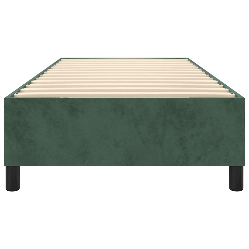 vidaXL Cadru de pat fără saltea, verde închis, 90x190 cm, catifea vidaXL Cadru de pat fără saltea, verde închis, 90x190 cm, catifea