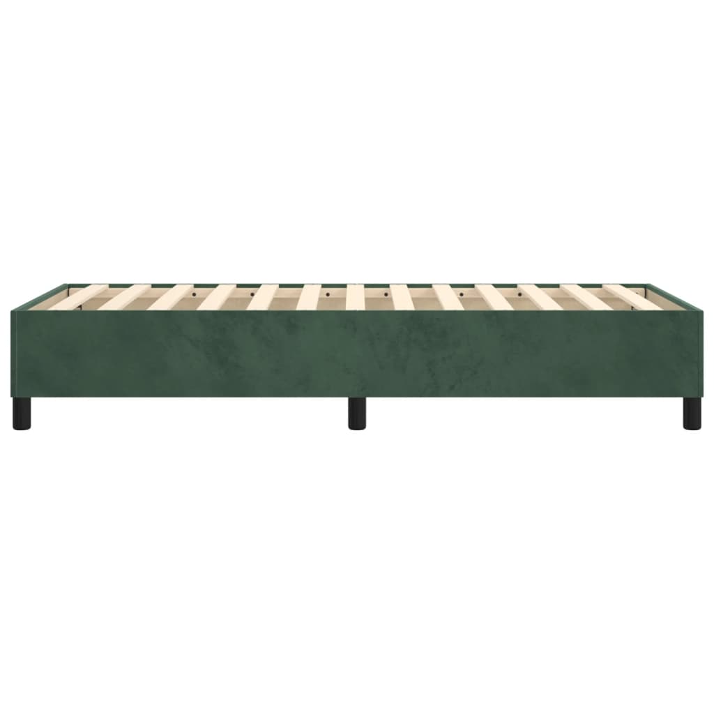 vidaXL Cadru de pat fără saltea, verde închis, 90x190 cm, catifea vidaXL Cadru de pat fără saltea, verde închis, 90x190 cm, catifea