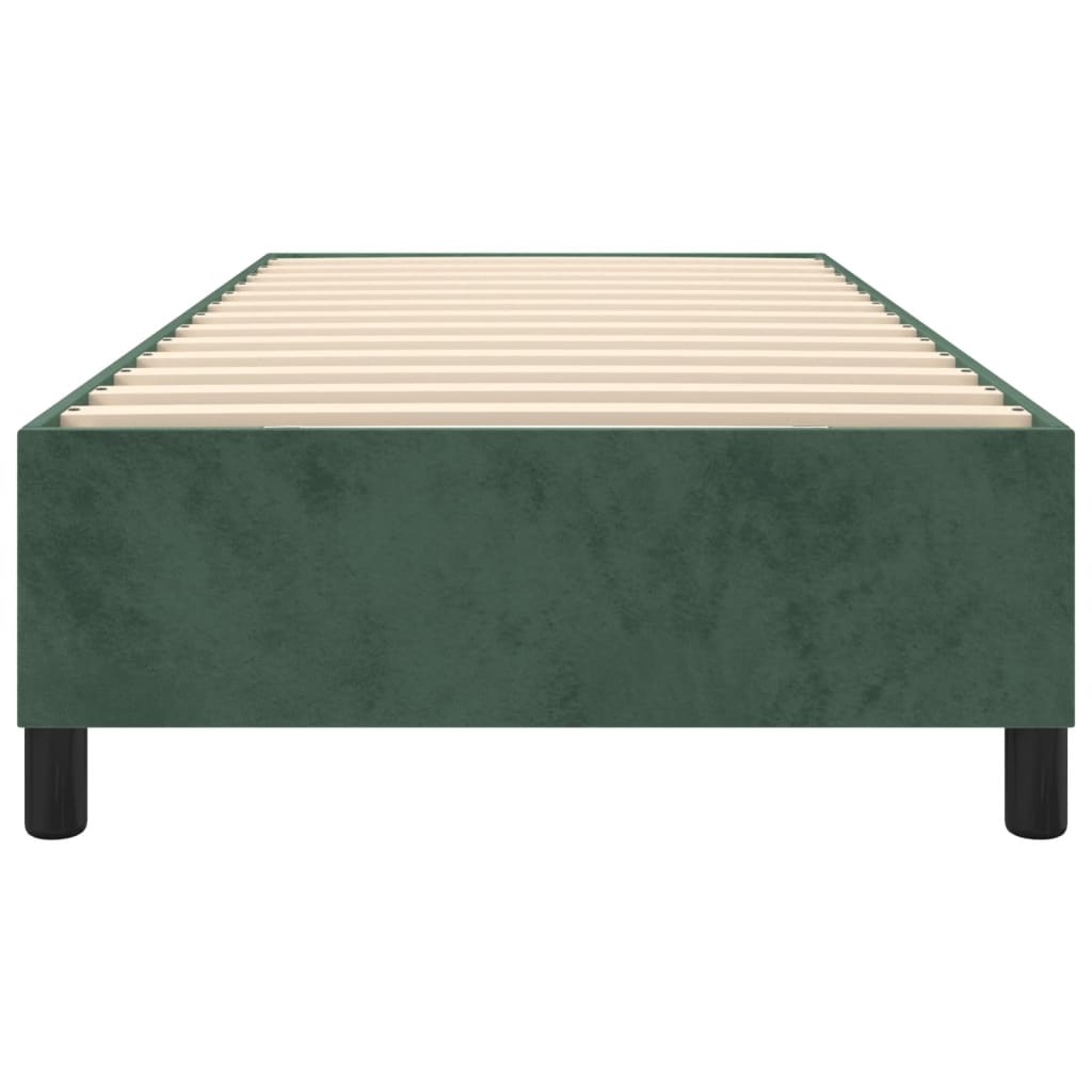 vidaXL Cadru de pat fără saltea, verde închis, 90x200 cm, catifea vidaXL Cadru de pat fără saltea, verde închis, 90x200 cm, catifea
