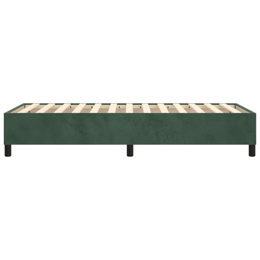 vidaXL Cadru de pat fără saltea, verde închis, 100x200 cm, catifea vidaXL Cadru de pat fără saltea, verde închis, 100x200 cm, catifea