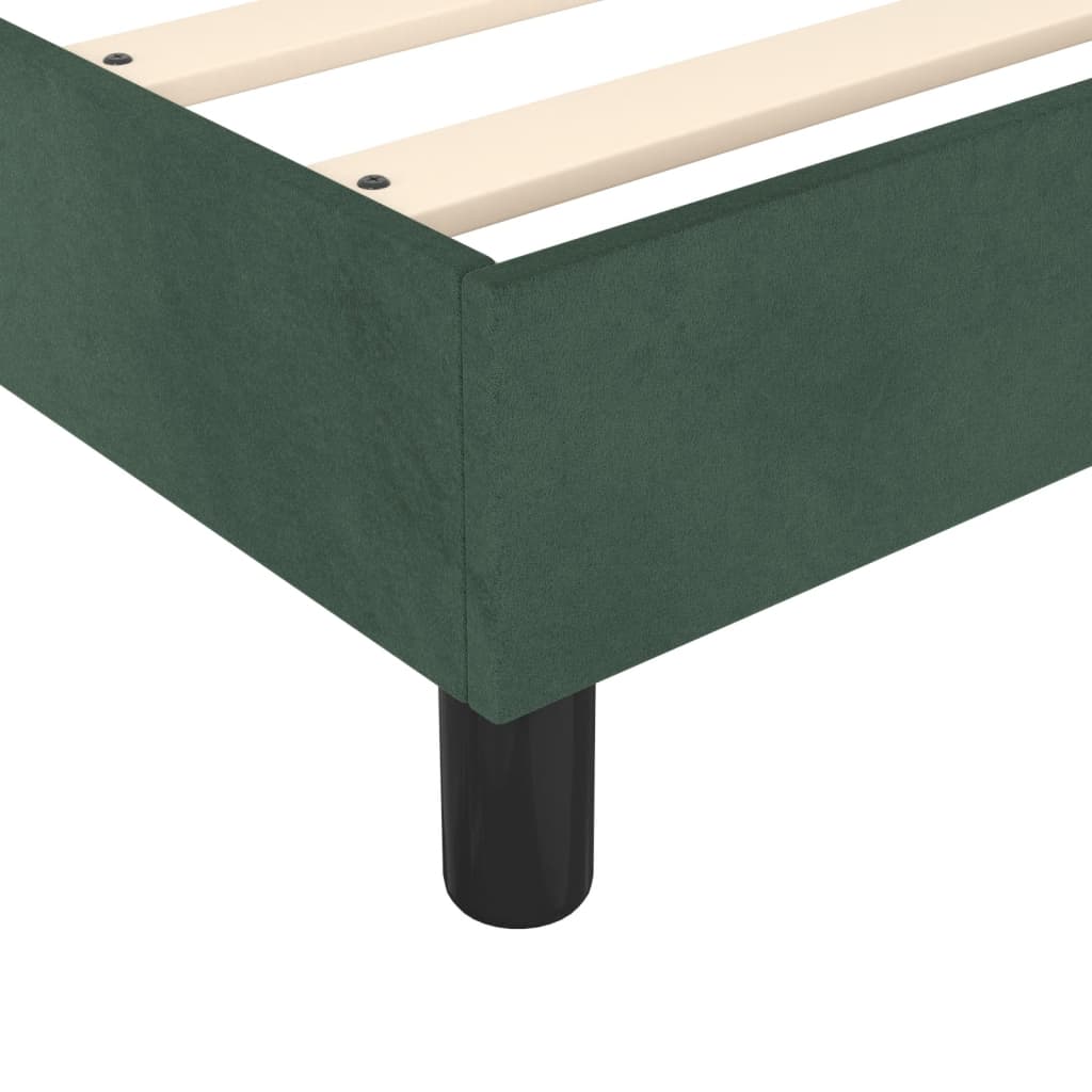 vidaXL Cadru de pat fără saltea, verde închis, 100x200 cm, catifea vidaXL Cadru de pat fără saltea, verde închis, 100x200 cm, catifea