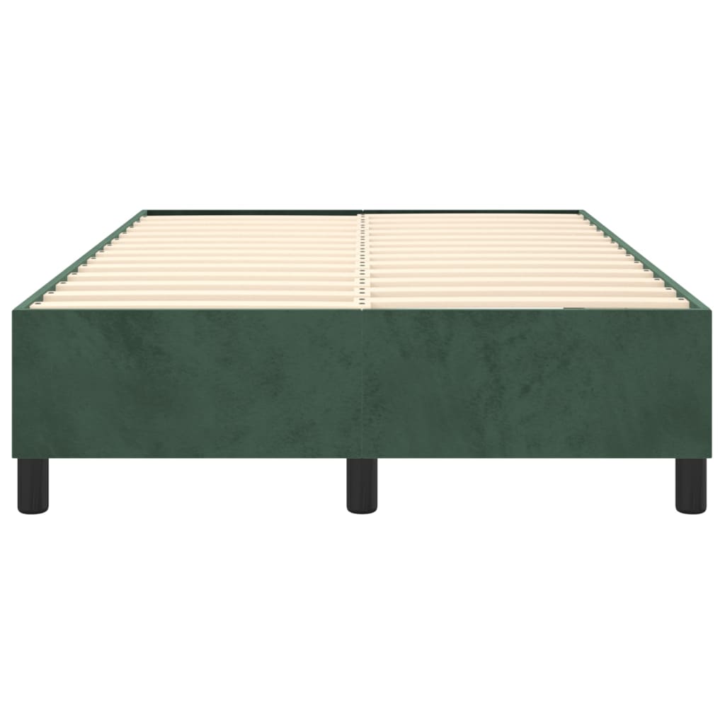 vidaXL Cadru de pat fără saltea, verde închis, 120x200 cm, catifea vidaXL Cadru de pat fără saltea, verde închis, 120x200 cm, catifea