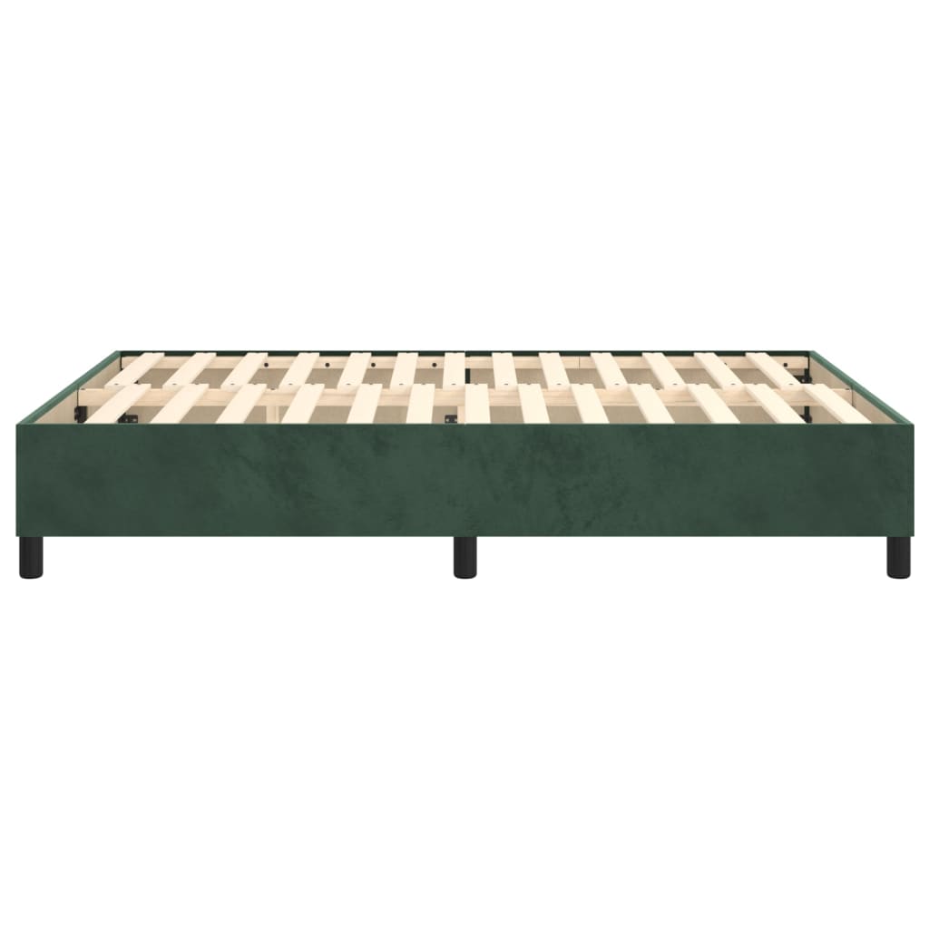 vidaXL Cadru de pat fără saltea, verde închis, 140x200 cm, catifea vidaXL Cadru de pat fără saltea, verde închis, 140x200 cm, catifea