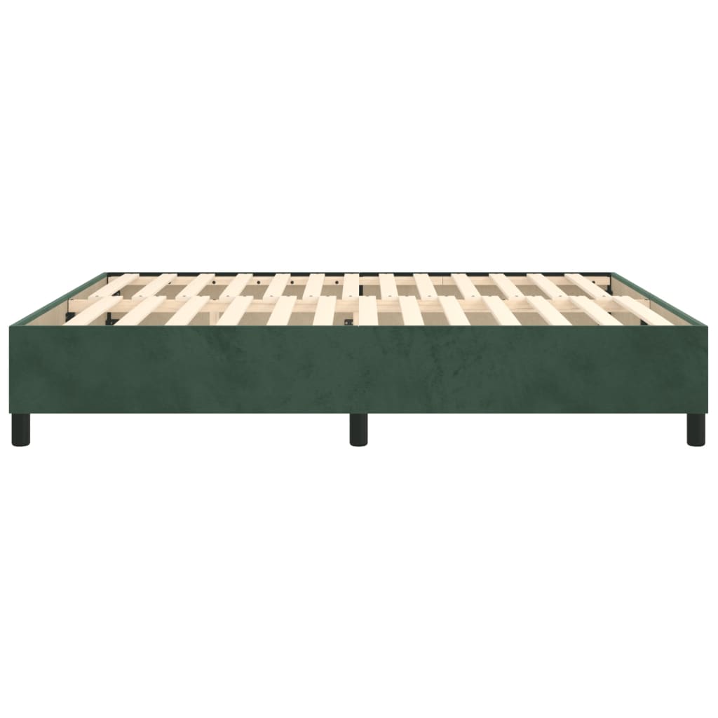 vidaXL Cadru de pat fără saltea, verde închis, 160x200 cm, catifea vidaXL Cadru de pat fără saltea, verde închis, 160x200 cm, catifea