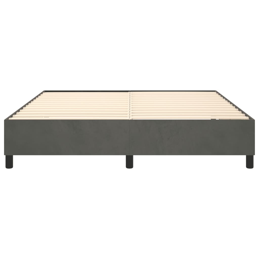 vidaXL Cadru de pat fără saltea, gri închis, 180x200 cm, catifea
