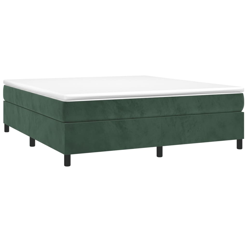 vidaXL Cadru de pat fără saltea, verde închis, 180x200 cm, catifea vidaXL Cadru de pat fără saltea, verde închis, 180x200 cm, catifea